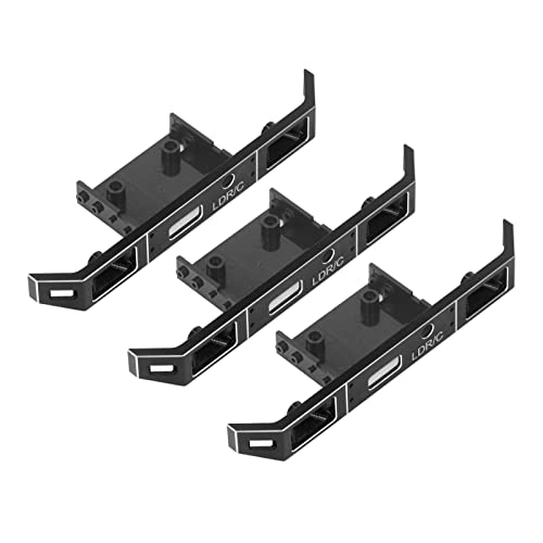 BROLEO RC Auto Frontstoßstange, geringes Gewicht, abriebfest, 3 Sets exquisite RC Auto Stoßfänger aus Aluminiumlegierung für ferngesteuertes Fahrzeug (Farbe: von BROLEO