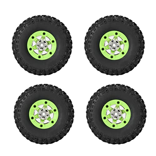 BROLEO RC Car Tire, Widen RC Car Wheel Tire, RC Model DIY for Wltoys 12428 12423 RC Truck RC Car (Vier Linke und rechte Reifen) von BROLEO