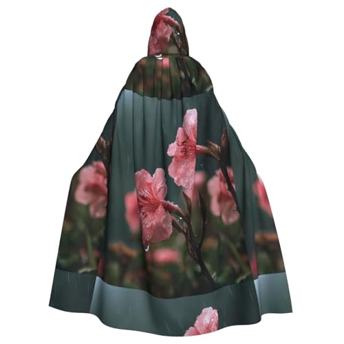 BROLEO Regenumhang mit Blumenmuster, Halloween-Umhang mit Kapuze, kein Reißverschluss, bequem für Kostümpartys BROLEO Regenumhang mit Blumenmuster, Halloween-Umhang mit Kapuze, kein Reißverschluss, bequem für Kostümpartys von BROLEO