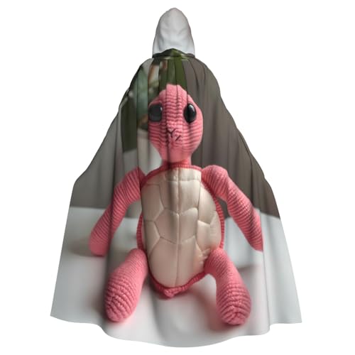 BROLEO Rosa Schildkrötenpuppe Druck Halloween Erwachsene Kapuzenumhang Herren- und Damenbekleidung Mantel Rollenspiel BROLEO Rosa Schildkrötenpuppe Druck Halloween Erwachsene Kapuzenumhang Herren- und Damenbekleidung Mantel Rollenspiel von BROLEO