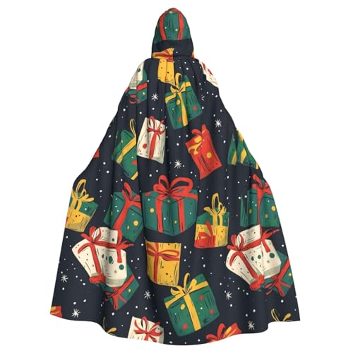 BROLEO Schwimmender Weihnachtsbox-Druck, Halloween, Erwachsenen-Kapuzenumhang, Herren- und Damenbekleidung, Mantel, Rollenspiel BROLEO Schwimmender Weihnachtsbox-Druck, Halloween, Erwachsenen-Kapuzenumhang, Herren- und Damenbekleidung, Mantel, Rollenspiel von BROLEO