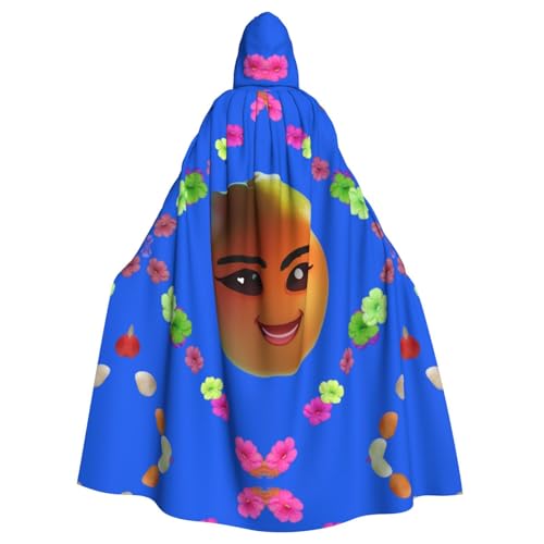 BROLEO Smiley-Umhang mit Kapuze für Erwachsene, mit gelbem Birnenmuster, Halloween, für Kostümpartys und Themenveranstaltungen BROLEO Smiley-Umhang mit Kapuze für Erwachsene, mit gelbem Birnenmuster, Halloween, für Kostümpartys und Themenveranstaltungen von BROLEO