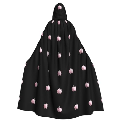 BROLEO Sparschwein-Druck Halloween Erwachsene Kapuzenumhang für Kostümpartys und Themenveranstaltungen BROLEO Sparschwein-Druck Halloween Erwachsene Kapuzenumhang für Kostümpartys und Themenveranstaltungen von BROLEO