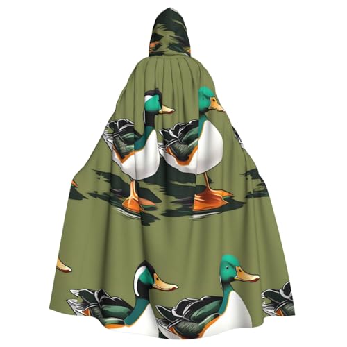 BROLEO Stockenten-Aufdruck, Halloween-Umhang mit Kapuze, ohne Reißverschluss, bequem für Kostümpartys BROLEO Stockenten-Aufdruck, Halloween-Umhang mit Kapuze, ohne Reißverschluss, bequem für Kostümpartys von BROLEO