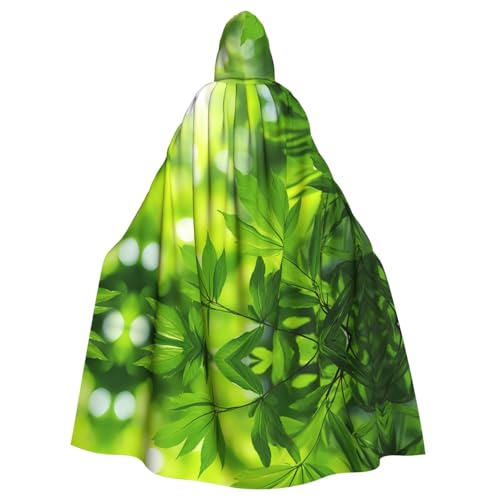 BROLEO Sunny Green Leaf Prints Halloween Erwachsene Kapuzenumhang für Kostümpartys und Themenveranstaltungen BROLEO Sunny Green Leaf Prints Halloween Erwachsene Kapuzenumhang für Kostümpartys und Themenveranstaltungen von BROLEO