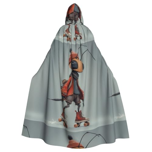 BROLEO The Ant On The Skateboard Prints Halloween Adult Hooded Cape Cloak No Zipper, Comfortable For Costume Parties BROLEO The Ant On The Skateboard Prints Halloween Adult Hooded Cape Cloak No Zipper, Comfortable For Costume Parties von BROLEO