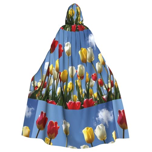 BROLEO Tulpenfelddruck, Halloween, Erwachsenen-Kapuzenumhang, Herren- und Damenbekleidung, Mantel, Rollenspiel BROLEO Tulpenfelddruck, Halloween, Erwachsenen-Kapuzenumhang, Herren- und Damenbekleidung, Mantel, Rollenspiel von BROLEO