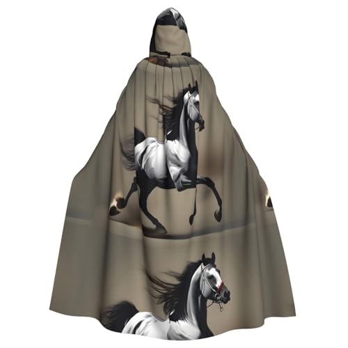 BROLEO Umhang mit Kapuze für Erwachsene, Galoppierendes Pferd, kein Reißverschluss, bequem für Kostümpartys BROLEO Umhang mit Kapuze für Erwachsene, Galoppierendes Pferd, kein Reißverschluss, bequem für Kostümpartys von BROLEO