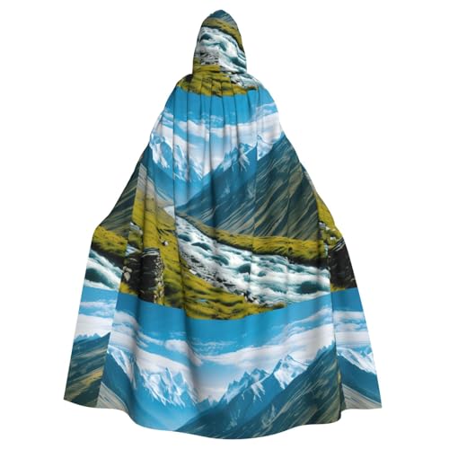 BROLEO Umhang mit Kapuze für Erwachsene, Motiv: Berge und Flüsse bedruckt, kein Reißverschluss, bequem für Kostümpartys BROLEO Umhang mit Kapuze für Erwachsene, Motiv: Berge und Flüsse bedruckt, kein Reißverschluss, bequem für Kostümpartys von BROLEO