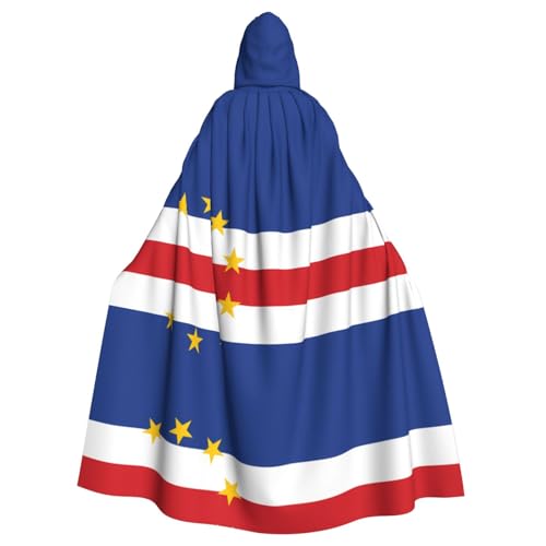 BROLEO Umhang mit Kapuze für Erwachsene, Motiv: Flagge von Kap Verde, Halloween, für Kostümpartys und Themenveranstaltungen BROLEO Umhang mit Kapuze für Erwachsene, Motiv: Flagge von Kap Verde, Halloween, für Kostümpartys und Themenveranstaltungen von BROLEO