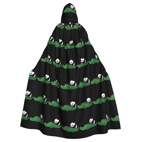 BROLEO Umhang mit Kapuze für Erwachsene, Panda- und Krokodil-Druck, für Kostümpartys und Themenveranstaltungen BROLEO Umhang mit Kapuze für Erwachsene, Panda- und Krokodil-Druck, für Kostümpartys und Themenveranstaltungen von BROLEO