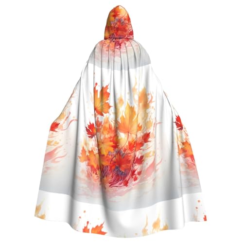 BROLEO Umhang mit Kapuze und Ahornblättern, für Halloween, Erwachsene, ohne Reißverschluss, bequem für Kostümpartys BROLEO Umhang mit Kapuze und Ahornblättern, für Halloween, Erwachsene, ohne Reißverschluss, bequem für Kostümpartys von BROLEO