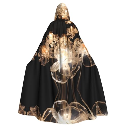 BROLEO Umhang mit Kapuze und Blumenmotiv für Halloween, Erwachsene, für Kostümpartys und Themenveranstaltungen BROLEO Umhang mit Kapuze und Blumenmotiv für Halloween, Erwachsene, für Kostümpartys und Themenveranstaltungen von BROLEO