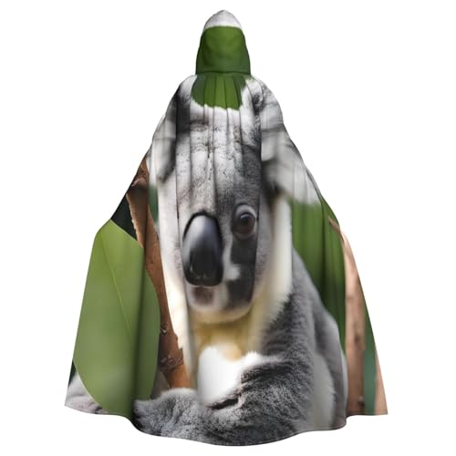 BROLEO Umhang mit grünem Blattkoala-Druck, Halloween, Erwachsenen-Kapuzenumhang für Kostümpartys und Themenveranstaltungen BROLEO Umhang mit grünem Blattkoala-Druck, Halloween, Erwachsenen-Kapuzenumhang für Kostümpartys und Themenveranstaltungen von BROLEO