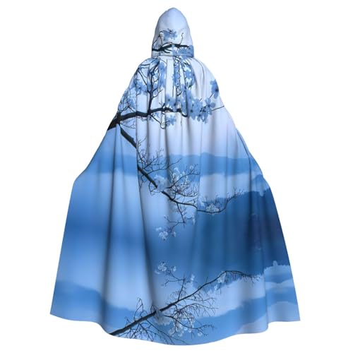 BROLEO Umhang mit kleiner Blume auf dünnem Zweig, Halloween, Erwachsenen-Kapuzenumhang für Kostümpartys und Themenveranstaltungen BROLEO Umhang mit kleiner Blume auf dünnem Zweig, Halloween, Erwachsenen-Kapuzenumhang für Kostümpartys und Themenveranstaltungen von BROLEO