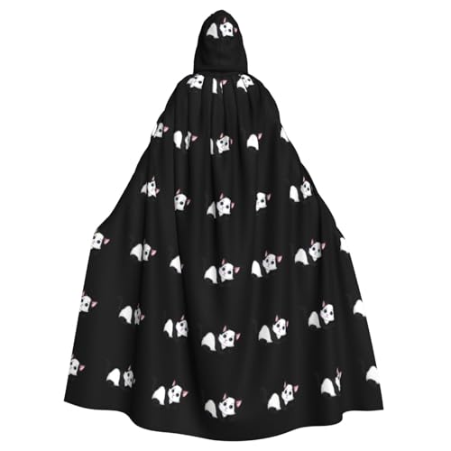 BROLEO Umhang mit rosa Ohren, schwarz-weiß, kleine Katze, für Halloween, Erwachsene, Kapuzenumhang für Kostümpartys und Themenveranstaltungen BROLEO Umhang mit rosa Ohren, schwarz-weiß, kleine Katze, für Halloween, Erwachsene, Kapuzenumhang für Kostümpartys und Themenveranstaltungen von BROLEO