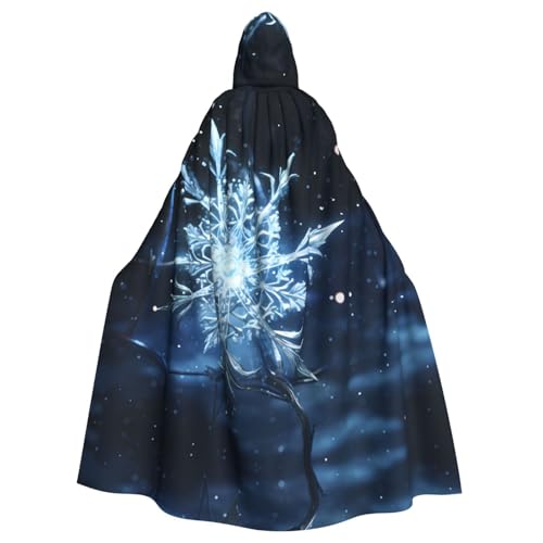 BROLEO Weihnachts-Schneeflocken-Druck, Halloween, Erwachsenen-Kapuzenumhang für Kostümpartys und Themenveranstaltungen BROLEO Weihnachts-Schneeflocken-Druck, Halloween, Erwachsenen-Kapuzenumhang für Kostümpartys und Themenveranstaltungen von BROLEO