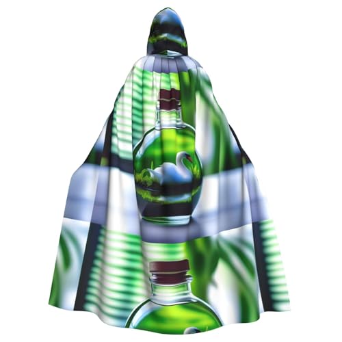 BROLEO Weißer Schwan in einer Flasche, bedruckt, Halloween, Erwachsenen-Kapuzenumhang, Herren- und Damenbekleidung, Mantel, Rollenspiel BROLEO Weißer Schwan in einer Flasche, bedruckt, Halloween, Erwachsenen-Kapuzenumhang, Herren- und Damenbekleidung, Mantel, Rollenspiel von BROLEO