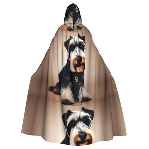 BROLEO Well-Behaved Schnauzer Prints Halloween Erwachsene Kapuzenumhang ohne Reißverschluss, bequem für Kostümpartys BROLEO Well-Behaved Schnauzer Prints Halloween Erwachsene Kapuzenumhang ohne Reißverschluss, bequem für Kostümpartys von BROLEO