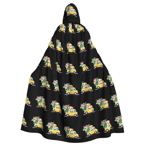 BROLEO Welpe reitet in einer Blume, Auto-Druck, Halloween, Erwachsene, Kapuzenumhang, Herren- und Damenbekleidung, Mantel, Rollenspiel BROLEO Welpe reitet in einer Blume, Auto-Druck, Halloween, Erwachsene, Kapuzenumhang, Herren- und Damenbekleidung, Mantel, Rollenspiel von BROLEO