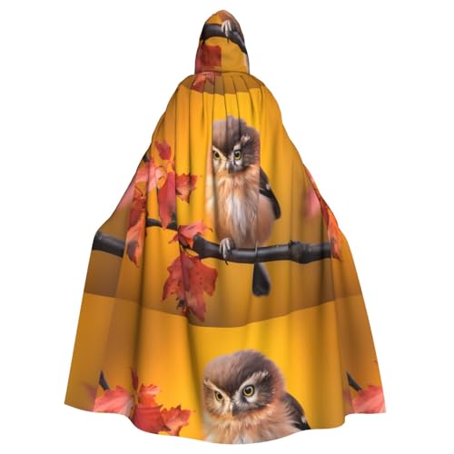 BROLEO Winziger Eulen-Druck, Halloween, Erwachsenen-Kapuzenumhang, Herren- und Damenbekleidung, Mantel, Rollenspiel BROLEO Winziger Eulen-Druck, Halloween, Erwachsenen-Kapuzenumhang, Herren- und Damenbekleidung, Mantel, Rollenspiel von BROLEO