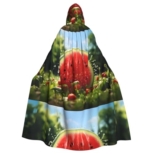 BROLEO Wunderschöner Wassermelonen-Druck, Halloween, Erwachsenen-Kapuzenumhang, Herren- und Damenbekleidung, Mantel, Rollenspiel BROLEO Wunderschöner Wassermelonen-Druck, Halloween, Erwachsenen-Kapuzenumhang, Herren- und Damenbekleidung, Mantel, Rollenspiel von BROLEO
