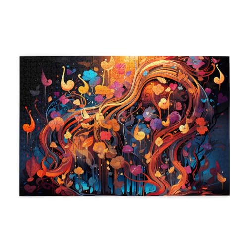 BROLEO mit 1000 Teilen, buntes Musiknoten-Druck, pädagogische, intellektuelle Holzpuzzles, lustige Puzzles, stressabbauende Puzzles BROLEO mit 1000 Teilen, buntes Musiknoten-Druck, pädagogische, intellektuelle Holzpuzzles, lustige Puzzles, stressabbauende Puzzles von BROLEO