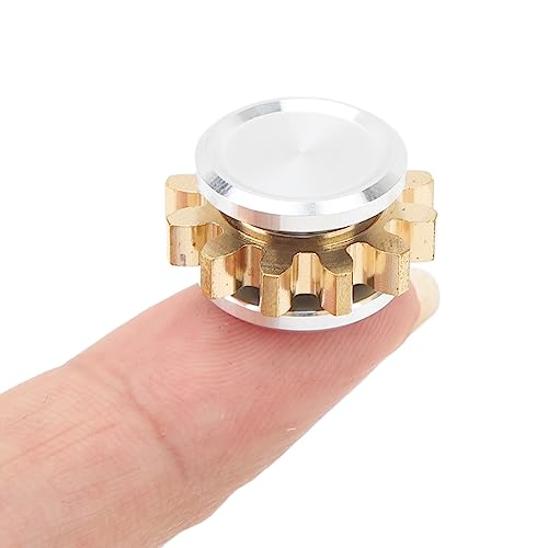 Brass Gear Finger Spielzeug, Dekompression Messing Getriebe Spielzeug Silent Portable für ADD (Silber) von BROLEO