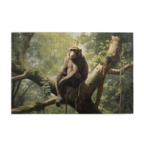 Puzzles1000 Teile BROLEO Affe sitzt auf einem Baum Druck pädagogische intellektuelle Holzpuzzles, lustige Puzzles, Stressabbau-Puzzles Puzzles1000 Teile BROLEO Affe sitzt auf einem Baum Druck pädagogische intellektuelle Holzpuzzles, lustige Puzzles, Stressabbau-Puzzles von BROLEO