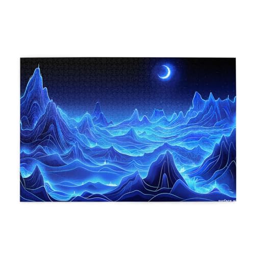Puzzles1000 Teile BROLEO Blauer Mond Blauer Bergdruck Pädagogische Intellektuelle Holzpuzzles Lustige Puzzles Stressabbau Puzzles Puzzles1000 Teile BROLEO Blauer Mond Blauer Bergdruck Pädagogische Intellektuelle Holzpuzzles Lustige Puzzles Stressabbau Puzzles von BROLEO