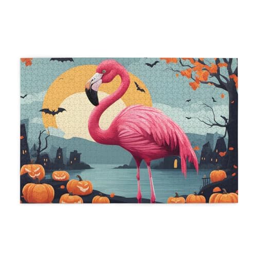 Puzzles1000 Teile BROLEO Cartoon Halloween-Flamingo-Druck Pädagogische Intellektuelle Holzpuzzles Lustige Puzzles Stressabbau Puzzles Puzzles1000 Teile BROLEO Cartoon Halloween-Flamingo-Druck Pädagogische Intellektuelle Holzpuzzles Lustige Puzzles Stressabbau Puzzles von BROLEO