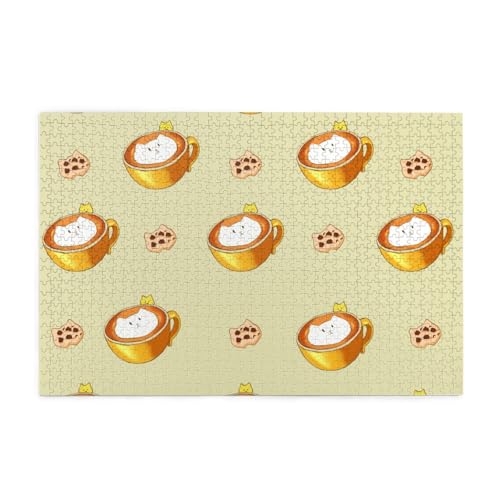 Puzzles1000 Teile BROLEO Cartoon Katze Kaffee Drucken Pädagogische Intellektuelle Holzpuzzles Lustige Puzzles Stressabbau Puzzles Puzzles1000 Teile BROLEO Cartoon Katze Kaffee Drucken Pädagogische Intellektuelle Holzpuzzles Lustige Puzzles Stressabbau Puzzles von BROLEO