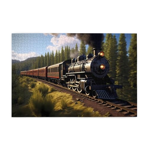 Puzzles1000 Teile BROLEO Dampfzug Druck Pädagogische Intellektuelle Holzpuzzles Lustige Puzzles Stressabbau Puzzles Puzzles1000 Teile BROLEO Dampfzug Druck Pädagogische Intellektuelle Holzpuzzles Lustige Puzzles Stressabbau Puzzles von BROLEO