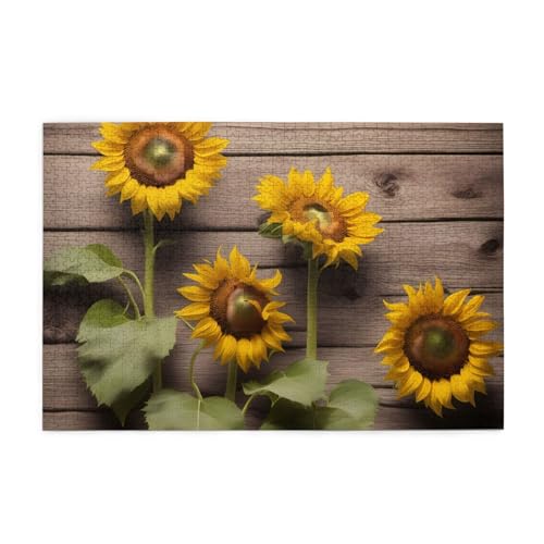 Puzzles1000 Teile BROLEO Drei Sonnenblumen auf Holzdruck Pädagogische Intellektuelle Holzpuzzles, lustige Puzzles, Stressabbau-Puzzles Puzzles1000 Teile BROLEO Drei Sonnenblumen auf Holzdruck Pädagogische Intellektuelle Holzpuzzles, lustige Puzzles, Stressabbau-Puzzles von BROLEO