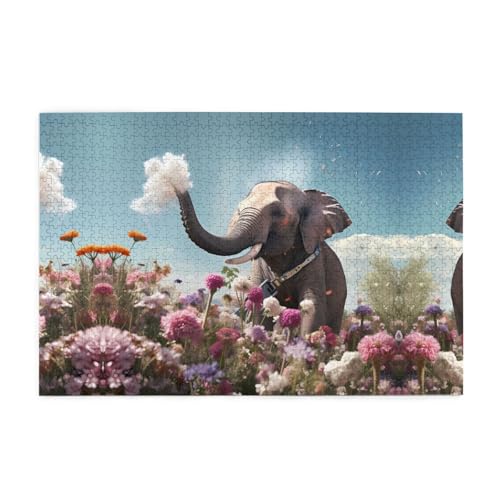 Puzzles1000 Teile BROLEO Elefant Sprühen Blumen Drucken Pädagogische Intellektuelle Holzpuzzles Lustige Puzzles Stressabbau Puzzles Puzzles1000 Teile BROLEO Elefant Sprühen Blumen Drucken Pädagogische Intellektuelle Holzpuzzles Lustige Puzzles Stressabbau Puzzles von BROLEO
