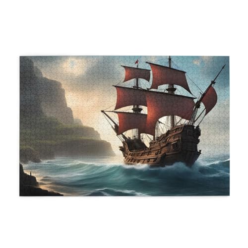 Puzzles1000 Teile BROLEO Fantasie Piratenschiff Druck Pädagogische Intellektuelle Holzpuzzles Lustige Puzzles Stressabbau Puzzles Puzzles1000 Teile BROLEO Fantasie Piratenschiff Druck Pädagogische Intellektuelle Holzpuzzles Lustige Puzzles Stressabbau Puzzles von BROLEO