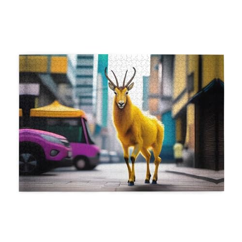 Puzzles1000 Teile BROLEO Gelb Antilope Druck Pädagogische Intellektuelle Holzpuzzles Lustige Puzzles Stressabbau Puzzles Puzzles1000 Teile BROLEO Gelb Antilope Druck Pädagogische Intellektuelle Holzpuzzles Lustige Puzzles Stressabbau Puzzles von BROLEO