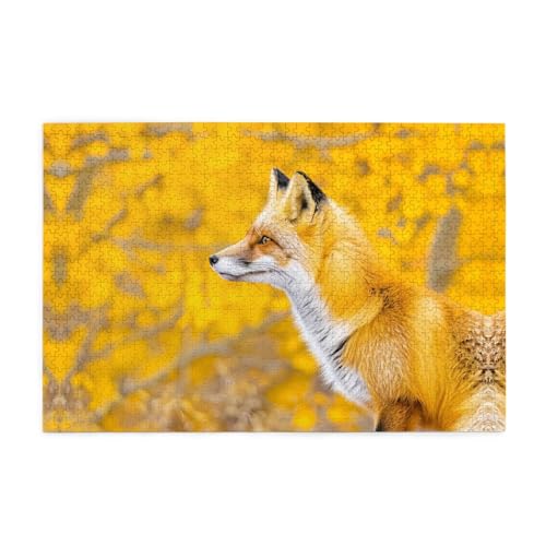 Puzzles1000 Teile BROLEO Gelb Blühender Fuchs Druck Pädagogische Intellektuelle Holzpuzzles Lustige Puzzles Stressabbau Puzzles Puzzles1000 Teile BROLEO Gelb Blühender Fuchs Druck Pädagogische Intellektuelle Holzpuzzles Lustige Puzzles Stressabbau Puzzles von BROLEO