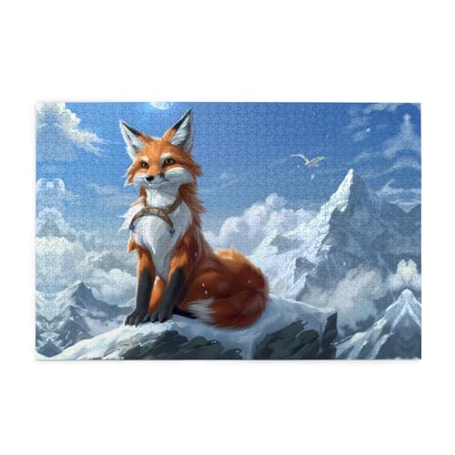 Puzzles1000 Teile BROLEO Gelber Fuchs auf dem Berg Druck Pädagogische Intellektuelle Holzpuzzles, lustige Puzzles, Stressabbau-Puzzles Puzzles1000 Teile BROLEO Gelber Fuchs auf dem Berg Druck Pädagogische Intellektuelle Holzpuzzles, lustige Puzzles, Stressabbau-Puzzles von BROLEO