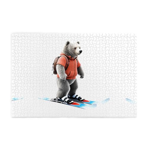 Puzzles1000 Teile BROLEO Grizzlybär Skifahren Drucken Pädagogische Intellektuelle Holzpuzzles Lustige Puzzles Stressabbau Puzzles Puzzles1000 Teile BROLEO Grizzlybär Skifahren Drucken Pädagogische Intellektuelle Holzpuzzles Lustige Puzzles Stressabbau Puzzles von BROLEO