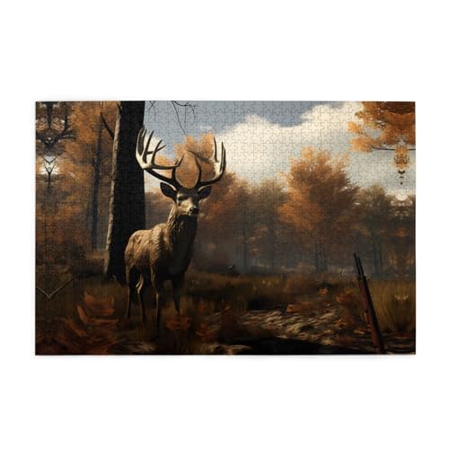 Puzzles1000 Teile BROLEO Hirsch Jagd Druck Pädagogische Intellektuelle Holzpuzzles Lustige Puzzles Stressabbau Puzzles Puzzles1000 Teile BROLEO Hirsch Jagd Druck Pädagogische Intellektuelle Holzpuzzles Lustige Puzzles Stressabbau Puzzles von BROLEO