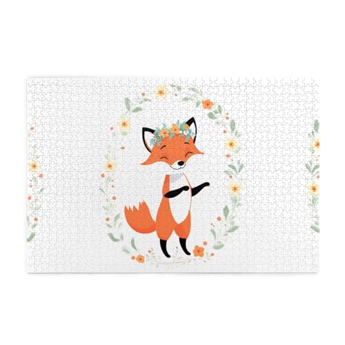 Puzzles1000 Teile BROLEO Kleiner Fuchs mit Girlandendruck Pädagogische Intellektuelle Holzpuzzles Lustige Puzzles Stressabbau Puzzles Puzzles1000 Teile BROLEO Kleiner Fuchs mit Girlandendruck Pädagogische Intellektuelle Holzpuzzles Lustige Puzzles Stressabbau Puzzles von BROLEO