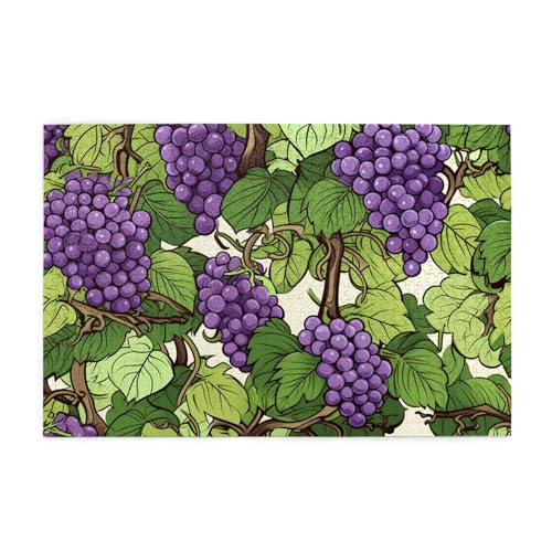 Puzzles1000 Teile BROLEO Lila und Grün Trauben Druck Pädagogische Intellektuelle Holzpuzzles Lustige Puzzles Stressabbau Puzzles Puzzles1000 Teile BROLEO Lila und Grün Trauben Druck Pädagogische Intellektuelle Holzpuzzles Lustige Puzzles Stressabbau Puzzles von BROLEO