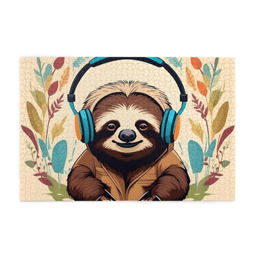 Puzzles1000 Teile BROLEO Lustige Niedliche Tiere Faultier Musik Drucken Pädagogische Intellektuelle Holzpuzzles Lustige Puzzles Stressabbau Puzzles Puzzles1000 Teile BROLEO Lustige Niedliche Tiere Faultier Musik Drucken Pädagogische Intellektuelle Holzpuzzles Lustige Puzzles Stressabbau Puzzles von BROLEO
