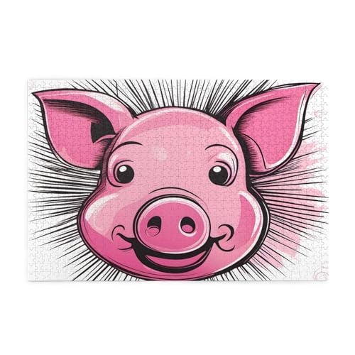 Puzzles1000 Teile BROLEO Lustiges Rosa Schwein Gesicht Druck Pädagogische Intellektuelle Holzpuzzles Lustige Puzzles Stressabbau Puzzles Puzzles1000 Teile BROLEO Lustiges Rosa Schwein Gesicht Druck Pädagogische Intellektuelle Holzpuzzles Lustige Puzzles Stressabbau Puzzles von BROLEO