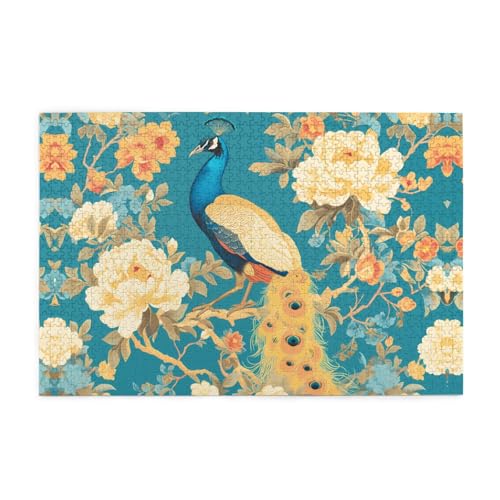 Puzzles1000 Teile BROLEO Orientalischer Pfau auf Blumenbaum Druck Pädagogische Intellektuelle Holzpuzzles Lustige Puzzles Stressabbau Puzzles Puzzles1000 Teile BROLEO Orientalischer Pfau auf Blumenbaum Druck Pädagogische Intellektuelle Holzpuzzles Lustige Puzzles Stressabbau Puzzles von BROLEO