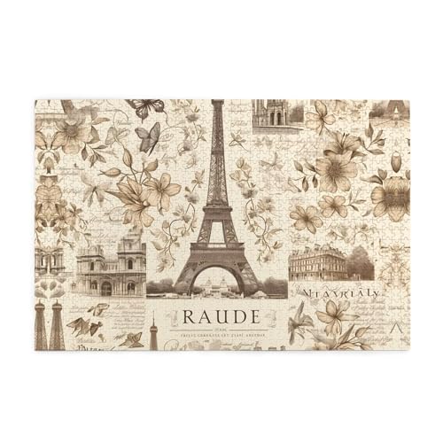 Puzzles1000 Teile BROLEO Paris Vintage Postkartendruck Pädagogische Intellektuelle Holzpuzzles Lustige Puzzles Stressabbau Puzzles Puzzles1000 Teile BROLEO Paris Vintage Postkartendruck Pädagogische Intellektuelle Holzpuzzles Lustige Puzzles Stressabbau Puzzles von BROLEO