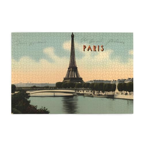 Puzzles1000 Teile BROLEO Paris Vintage Postkartendruck Pädagogische Intellektuelle Holzpuzzles Lustige Puzzles Stressabbau Puzzles Puzzles1000 Teile BROLEO Paris Vintage Postkartendruck Pädagogische Intellektuelle Holzpuzzles Lustige Puzzles Stressabbau Puzzles von BROLEO