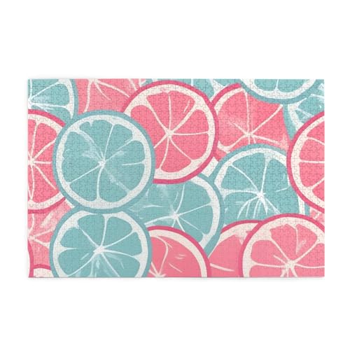 Puzzles1000 Teile BROLEO Rosa Blau Zitrusscheiben Druck Pädagogische Intellektuelle Holzpuzzles Lustige Puzzles Stressabbau Puzzles Puzzles1000 Teile BROLEO Rosa Blau Zitrusscheiben Druck Pädagogische Intellektuelle Holzpuzzles Lustige Puzzles Stressabbau Puzzles von BROLEO