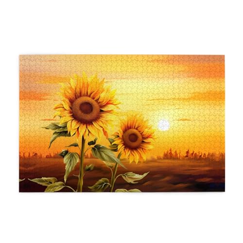 Puzzles1000 Teile BROLEO Sonnenblume bei Sonnenuntergang Druck Pädagogische Intellektuelle Holzpuzzles Lustige Puzzles Stressabbau Puzzles Puzzles1000 Teile BROLEO Sonnenblume bei Sonnenuntergang Druck Pädagogische Intellektuelle Holzpuzzles Lustige Puzzles Stressabbau Puzzles von BROLEO